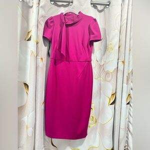 Maggy London Fuchsia Midi Dress